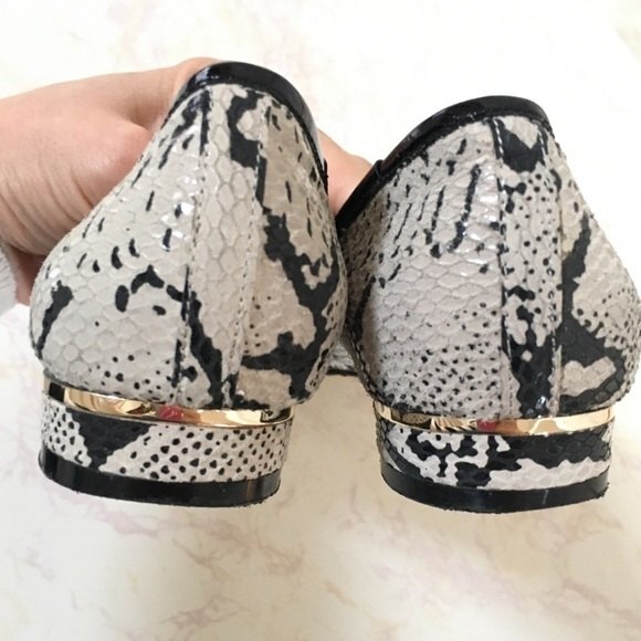 Casso Vito Snakeskin Mirrored Heel Pointy Flats 36 - Picture 4 of 12